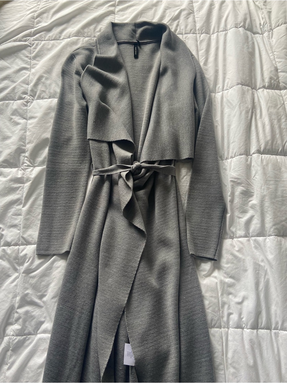 Marciano Gray Long Sleeve Wrap Cardigan with Tie Belt - Picture 5 of 5